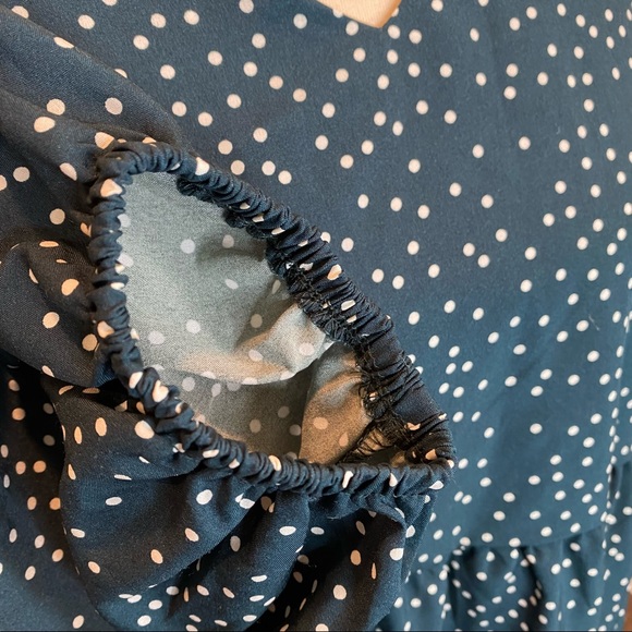 Casual Swing Ruffle Dress Fall Winter V Neck size large - Picture 3 of 7